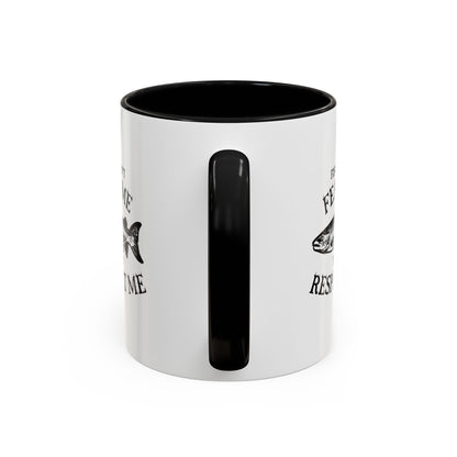 Fish Don't Fear Me, They Respect Me Coffee Mug — Fishing Humor Accent Mug